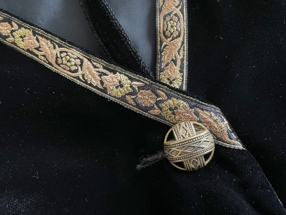 Black velvet blazer, women's formal jacket with m… - image 3