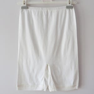 Vintage 80s Bloomers White Cotton Bloomers Warm Pantaloon Bloomers Women Briefs Thermal Underwear Long Winter Panties Size Medium Lingerie