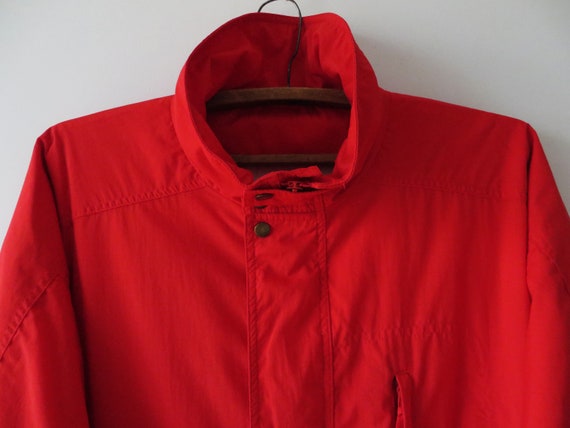 Vintage 80s Long Parka Jacket Hot Red KLEPPER Plu… - image 3