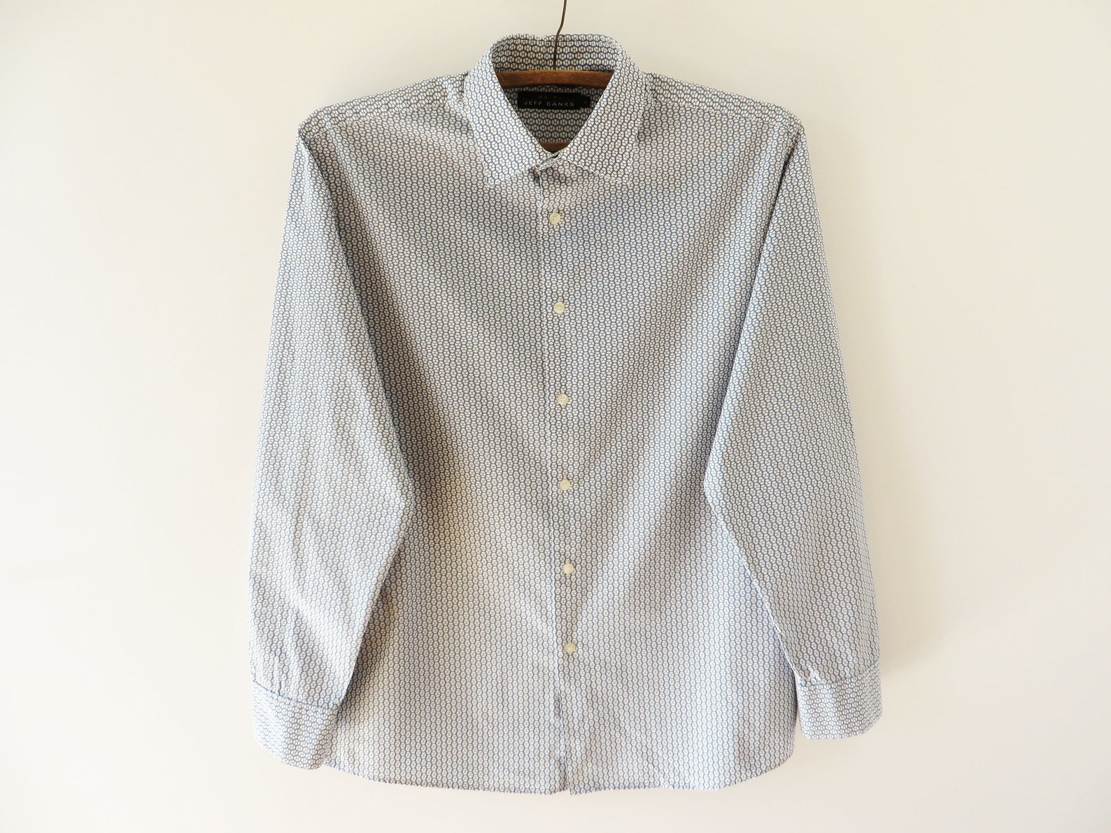 Patterned Men Shirt Long Sleeve Cotton Shirt Formal Button Up Etsy