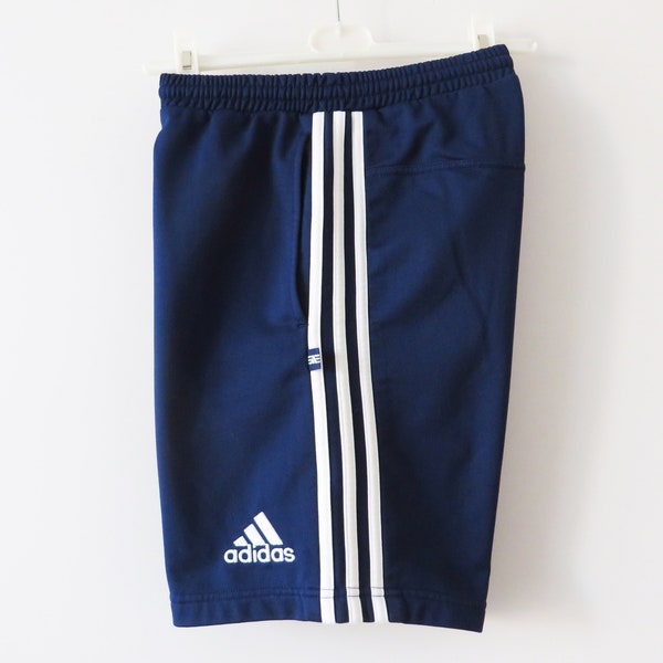 90s Navy Adidas Shorts Men's Sports Shorts Summer Beach Shorts With Pockets Men Swimwear Three Stripes Shorts Athletic Wear Gift for Him
