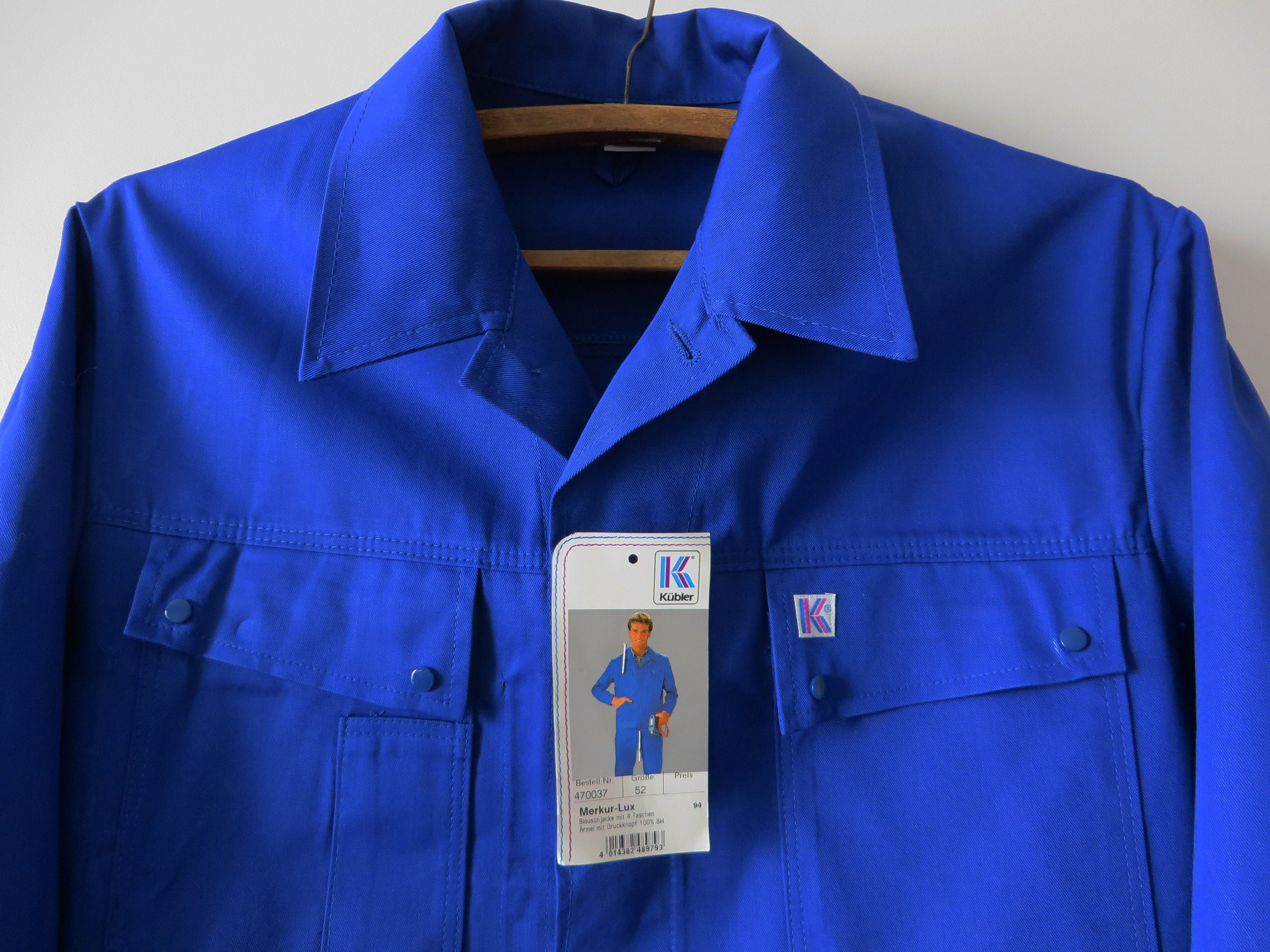 NOS Workers Jacket Blue Canvas Men Work Jacket Cotton Workwear Etsy