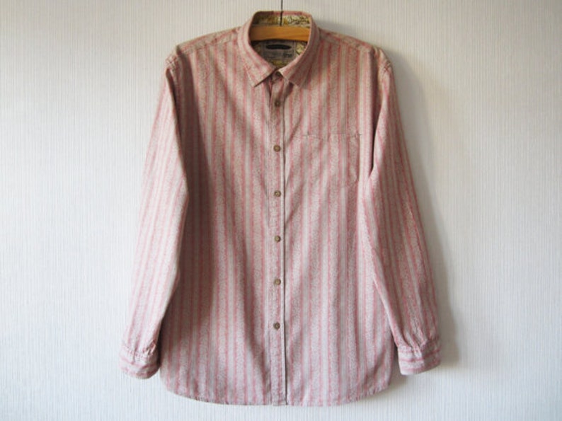 Men Cotton Shirt Pale Pink Shirt Men Button up Shirt Long Sleeve