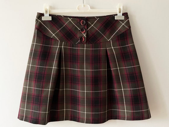 Mini jupe plissée à carreaux pour filles, jupe courte pour femmes