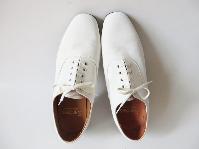 White Sanders Canvas Derby Shoes Beach Summer Wedding Groom Etsy