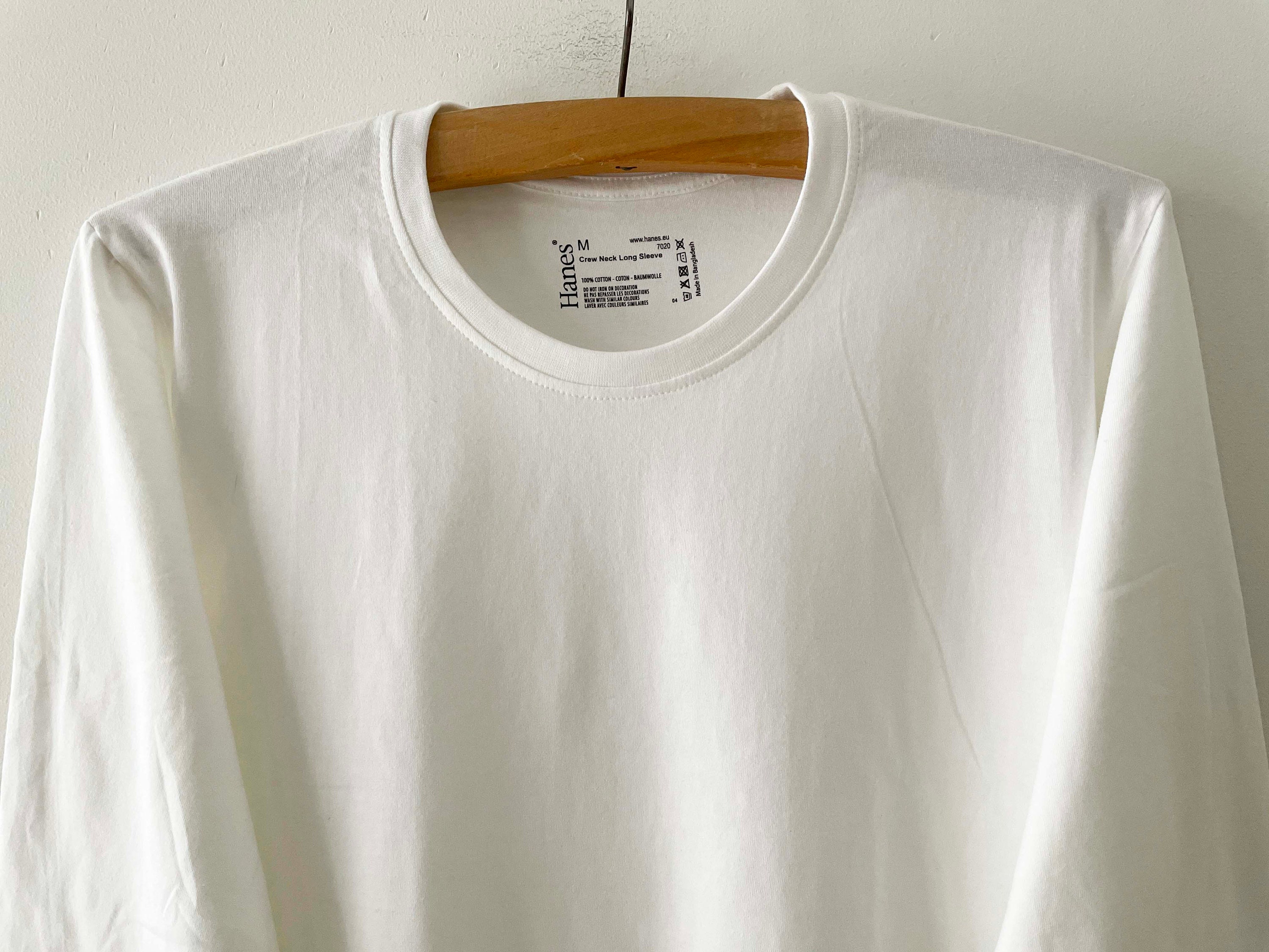 White Long Sleeve Undershirt Thermal 