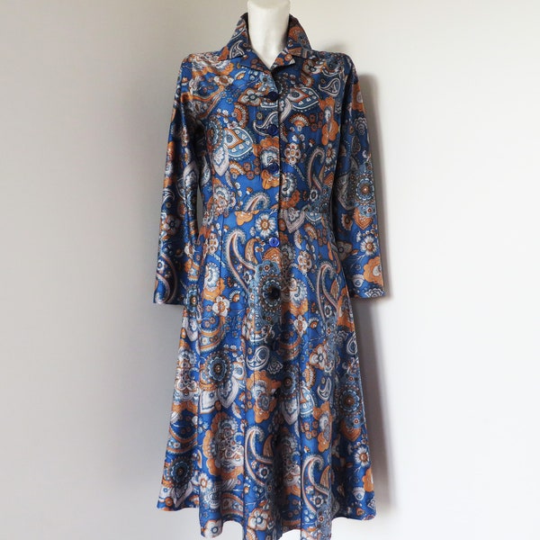 70s Paisley Dress - Etsy