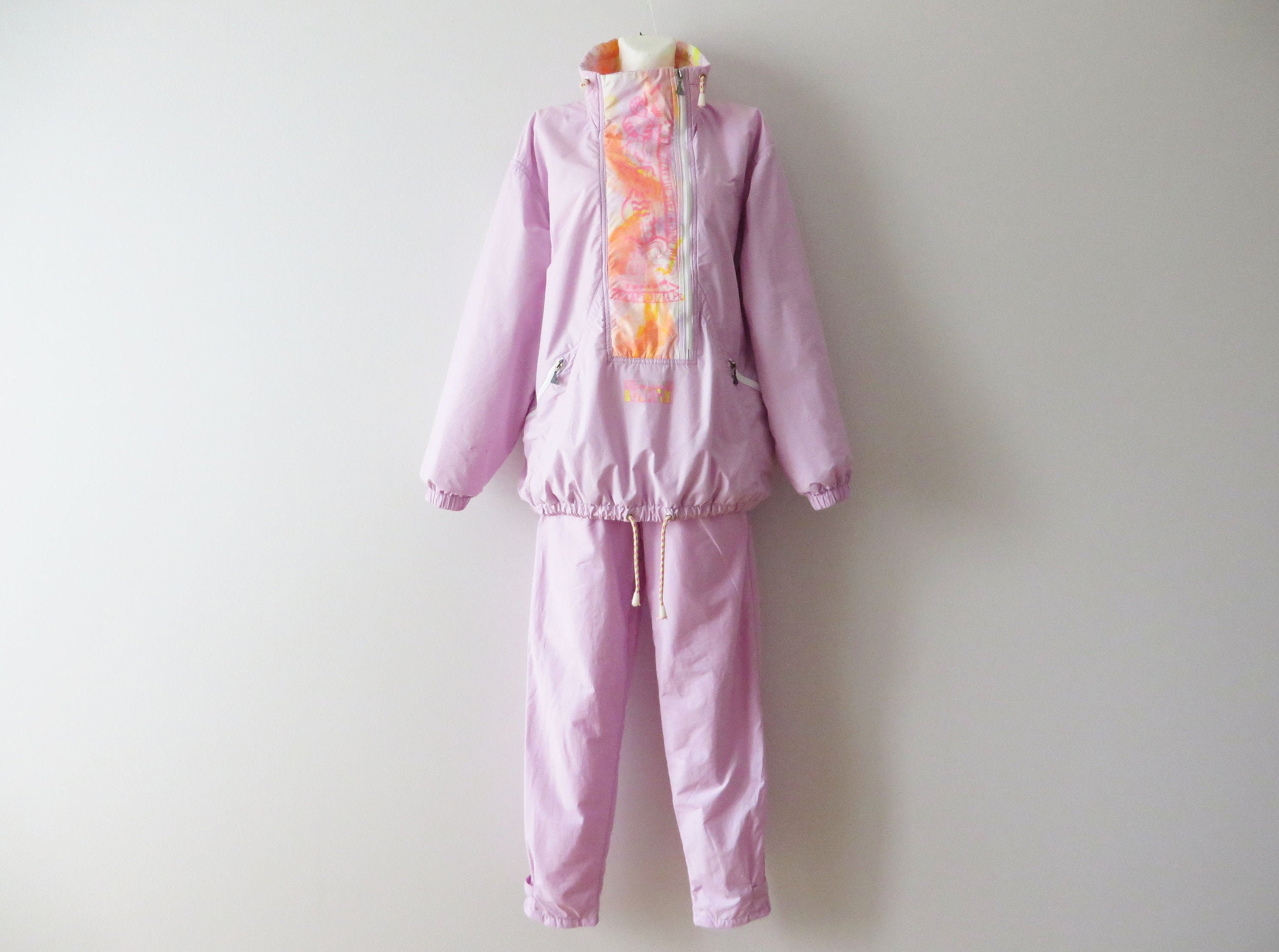 Combinaison De Ski Vintage Luhta Années 80/90, Une Pièce Violette Taille 8 - Chaude Et Rétro Pour Femme