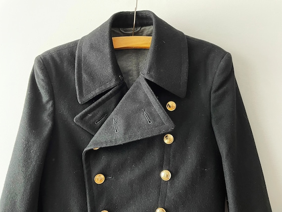 Double Breasted Navy Military Midi Coat freeshipping - My Royal Closet 16