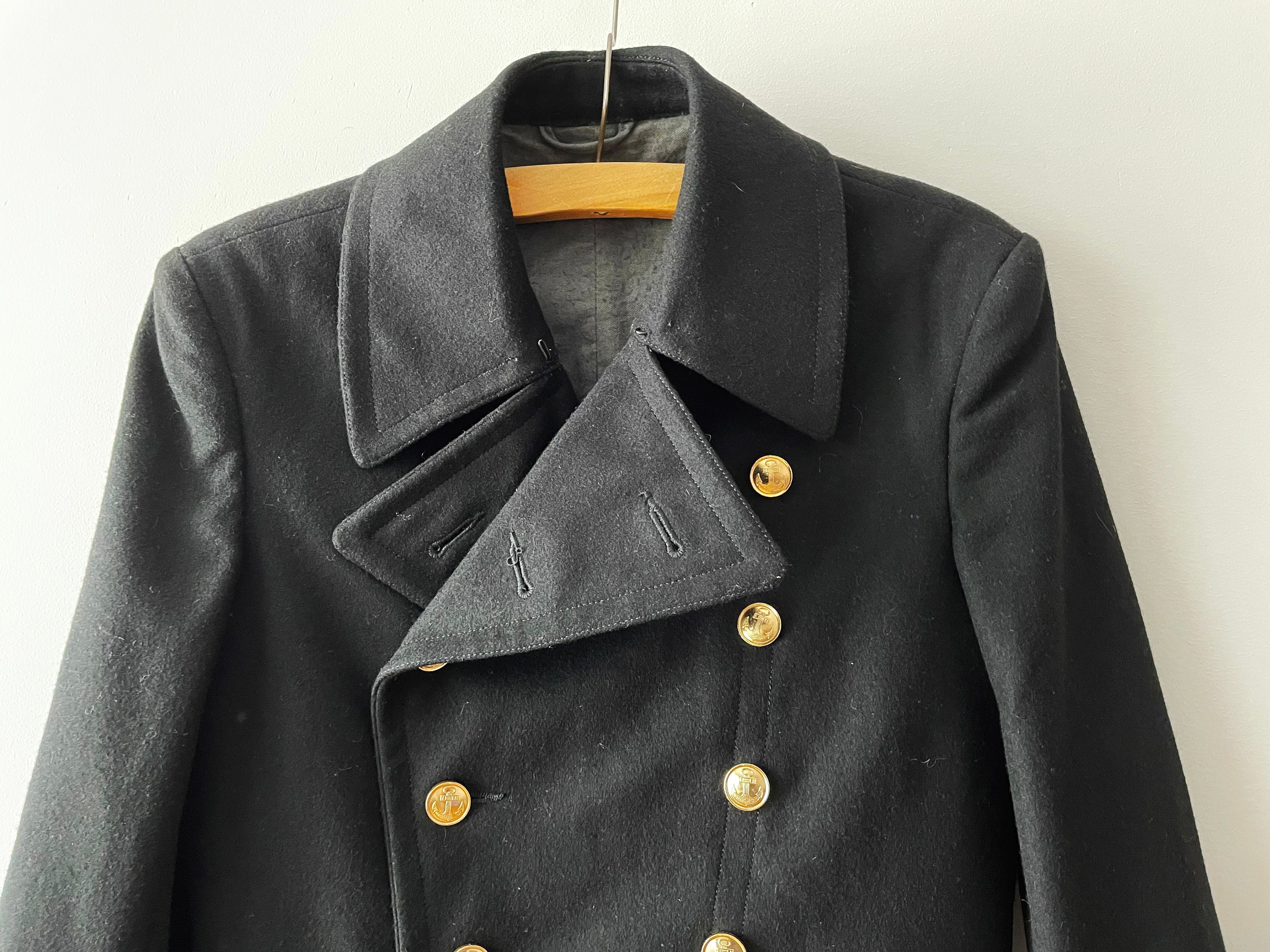 値下げ！！AMERI CORDUROY COLLAR MILITARY COAT Mens Military Retro Corduroy Trench Coat Double Breasted