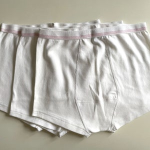 SET of 3 men undies, White cotton underwear, high waist underpants, white men undies, retro panties, gifts idea for him, size small
