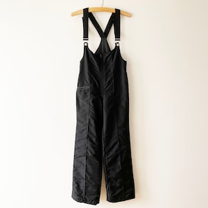 Vintage 80&#39;s Ski Suit Black Skiing Pants Snow Overalls Snowsuit Hipster Puffer Snow Pants Winter Wear Snow Gear Snowboard Jumpsuit Medium