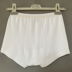 Men&#39;s white undies, cotton underwear, high waist underpants, white men undies, retro panties, gifts idea for him, size XS small