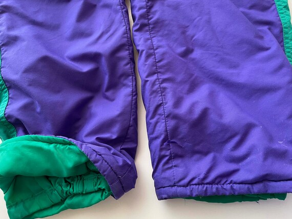 80s Purple skiing pants, Puffer snowsuit, Winter … - image 7