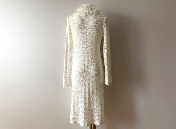 Knit summer coat, Long knitted lace cardigan, fuz… - image 3