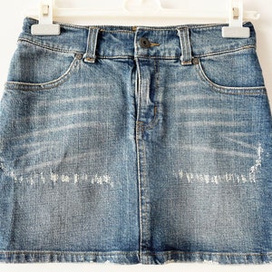 Denim mini skirt, women&#39;s summer skirt with pockets, denim jean&#39;s hippie bohemian festival skirt, gift for her, size small
