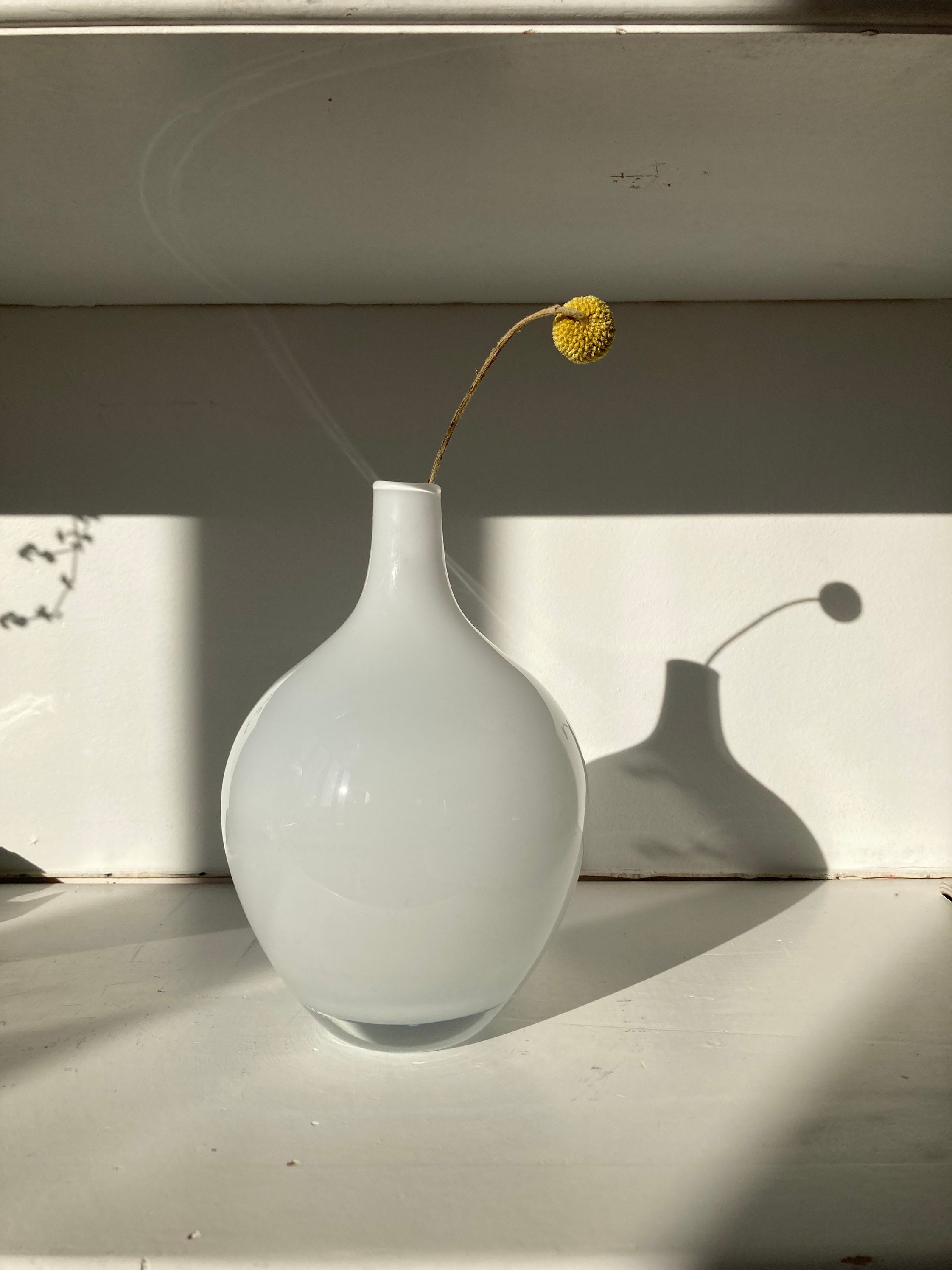 Vintage IKEA White Salong Modern Minimalist Bud Flower Vase Etsy