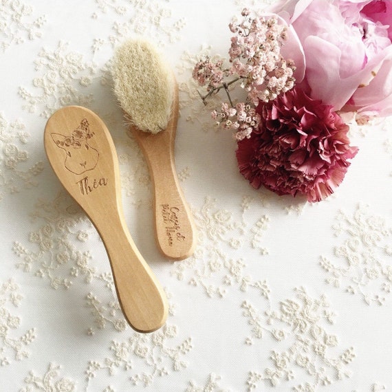 Brosse Bebe En Bois De Hetre Personnalisable Etsy