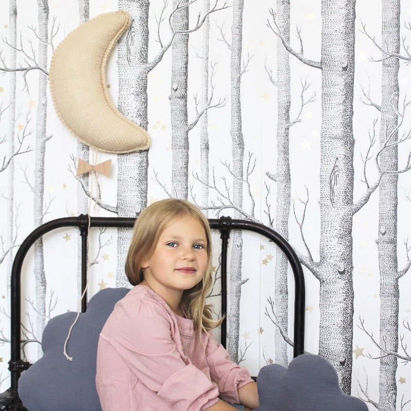 Lune Murale Tricotée