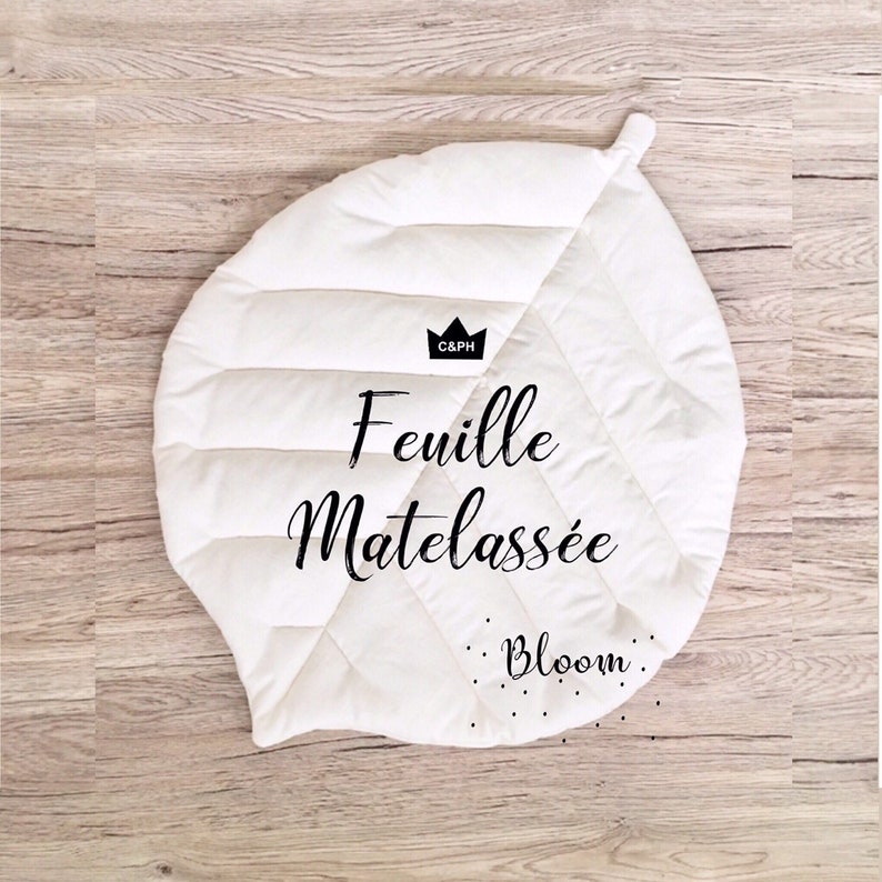 Feuille matelassée en coton lavé collection bloom - Créatrice ETSY : cassisetpetithoux 