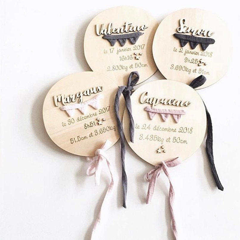 M Size Poplar Birth Balloon To Customize Collection Etsy