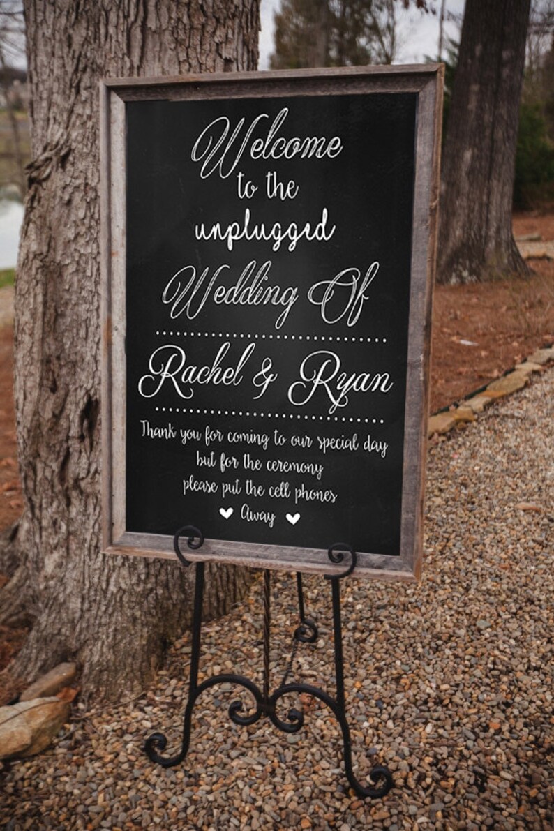 Download Welcome to Our Unplugged Wedding Sign PRINTABLE | Etsy