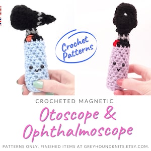 PATTERN Otoscope Ophthalmoscope crochet, Audiologist ENT Otolaryngologist gift,audiology, pediatrician physician gift, medical Christmas