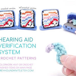 PATTERN Audiology Veriknit, Audiologist gift, audiology crochet diy craft, hearing aid real ear verification, hearing aid test box, unique
