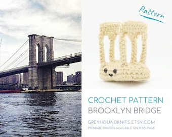 PATTERN Brooklyn Bridge, crochet Brooklyn Bridge, New York City gift, New York craft amigurumi present diy, unique funny New York gift NYC