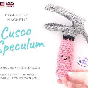 PATTERN Cusco Speculum crochet magnet, cute funny gynecology obstetrician doctor gift, physician, OBGYN, gynaecology, Greyhoundknits
