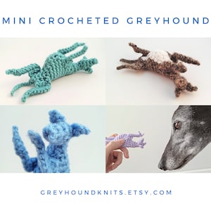 Mini greyhound crocheted doll stuffed animal, roaching greyhound toy, windhund, cute unique adoption dog, custom greyhound, GreyhoundKnits