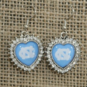 University of North Carolina Rhinestone Dangle Earrings