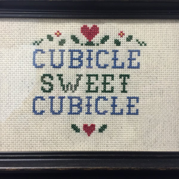 Cubicle Sweet Cubicle Cross Stitch Pattern
