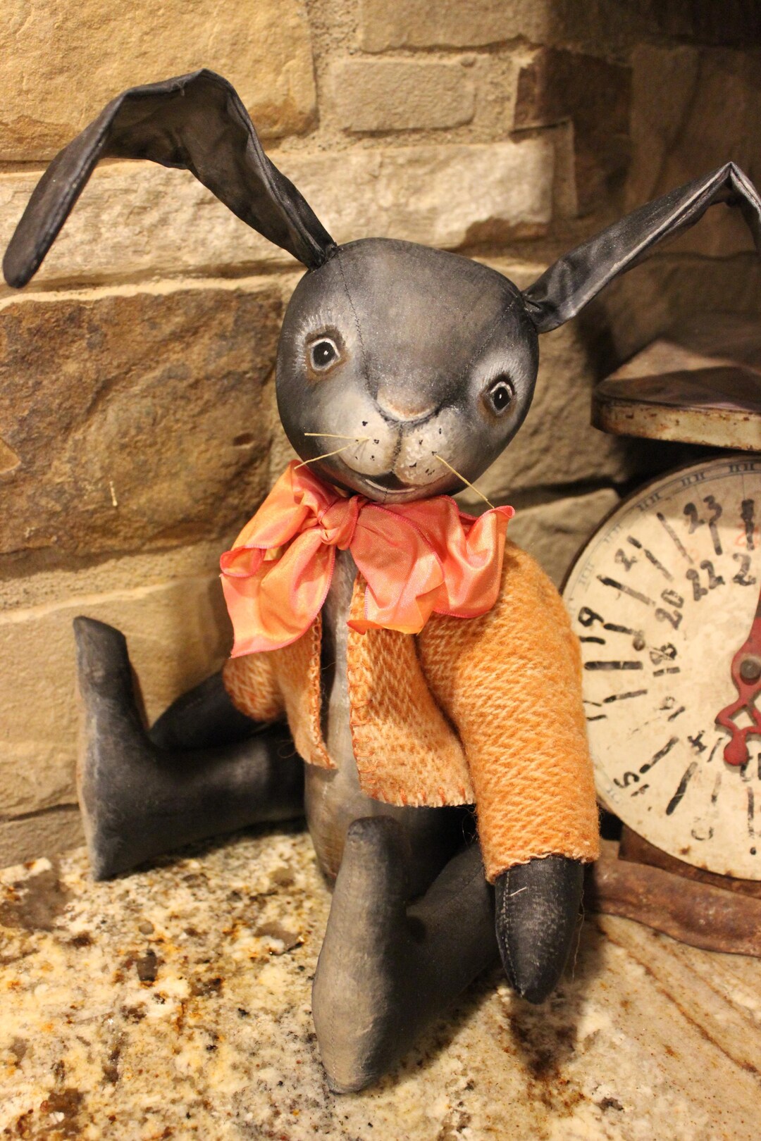 Artist Rabbit Doll, Handmade Bunny Rabbit, OOAK Rabbit Doll, Painted ...