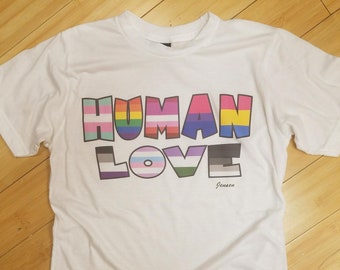 The Human Love Pride Tee - Color: White