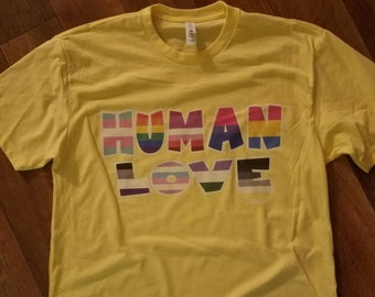 The Human Love Pride Tee - Color: Yellow