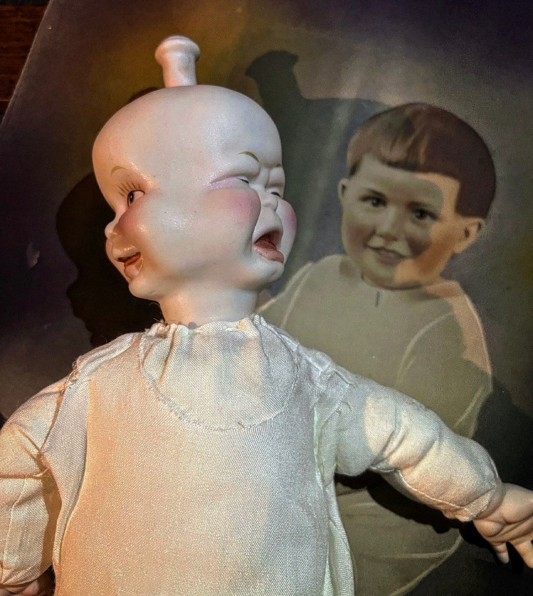 Three Face Doll Haunting Creepy Vintage Porcelain Doll With 3 Etsy