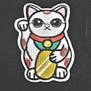 CLEARNACE! Neko Iron-On Patch - Japanese Fortune (Lucky) Cat