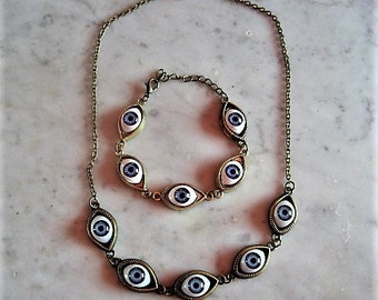 Evil Eye Necklace or Bracelet - for Protection from Evil, Negative Spirits, & Psychic Attack