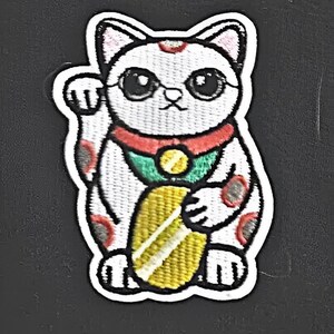 CLEARNACE! Neko Iron-On Patch - Japanese Fortune (Lucky) Cat
