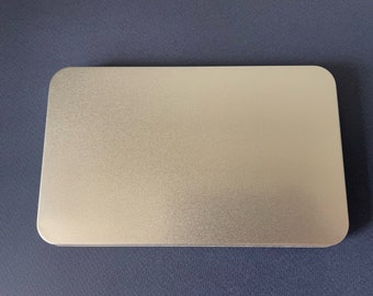 Empty Tin, Watercolor Palette Box, Metal Tin, 7" x 4 1/4" x 5/8"