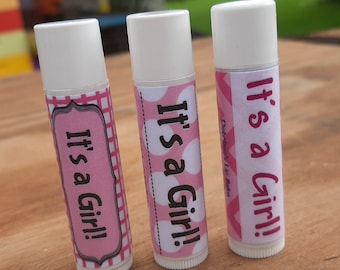 It's a Girl Baby Shower Lip Balm