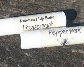 Peppermint Beeswax Lip Balm /   Beeswax Lip Balm / Peppermint  Lipbalm/ Beeswax Chapstick