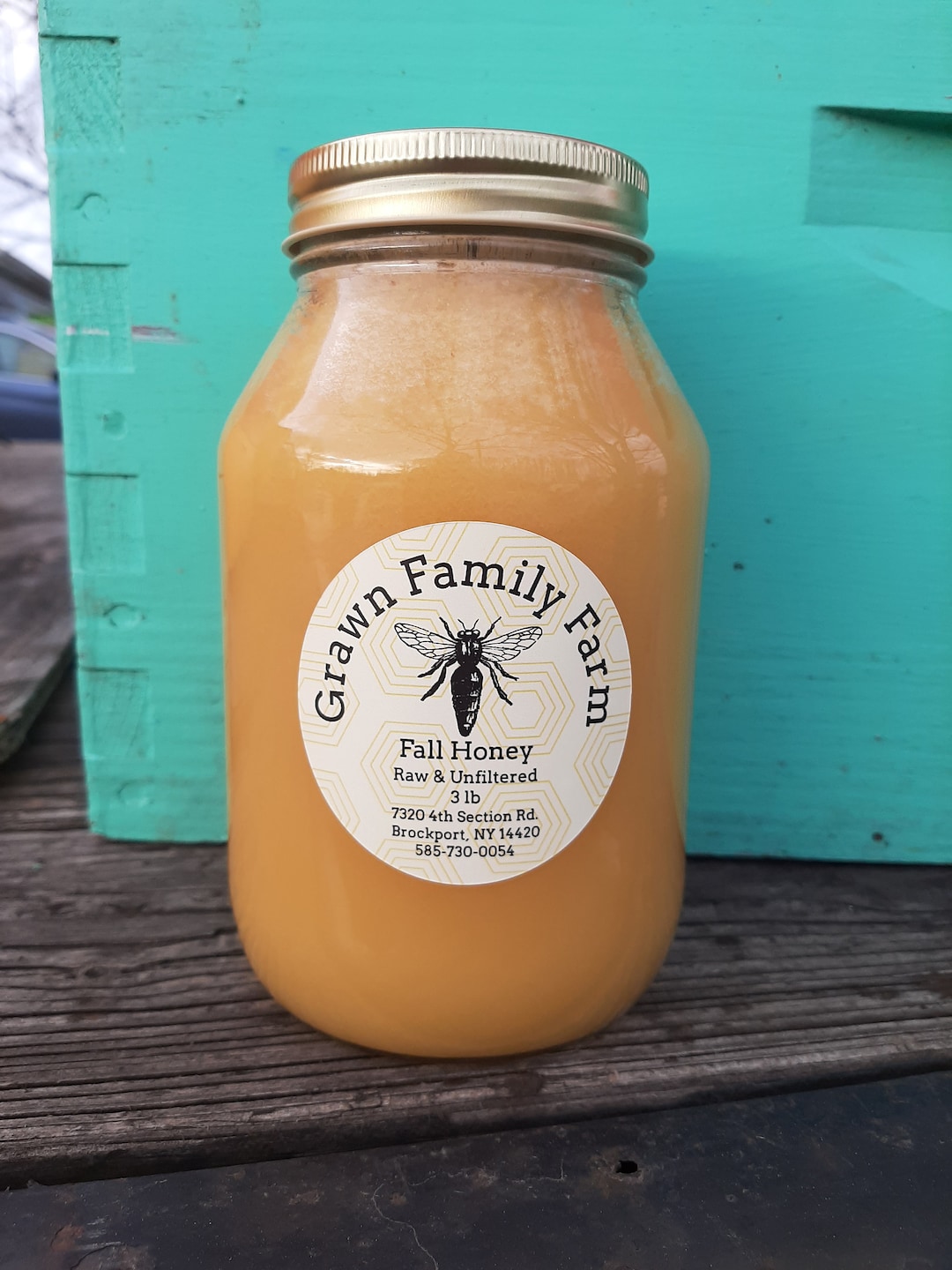 Raw Unfiltered Fall Honey From NY 3 Lb. / Really Raw Honey / Unheated