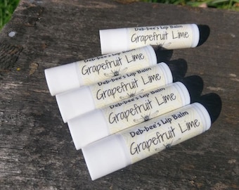 Grapefruit Lime Beeswax Lipbalm /  Beeswax Lip Balm/ Grapefruit Lime Lip Balm/ Beeswax Chapstick