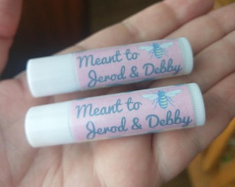 Meant to Bee Lip Balms / Beeswax Lip Balms / Lip Balm Party or Wedding Favors / Organic Lip Balms / Meant to Bee Shower Favors