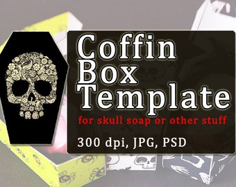 coffin template etsy