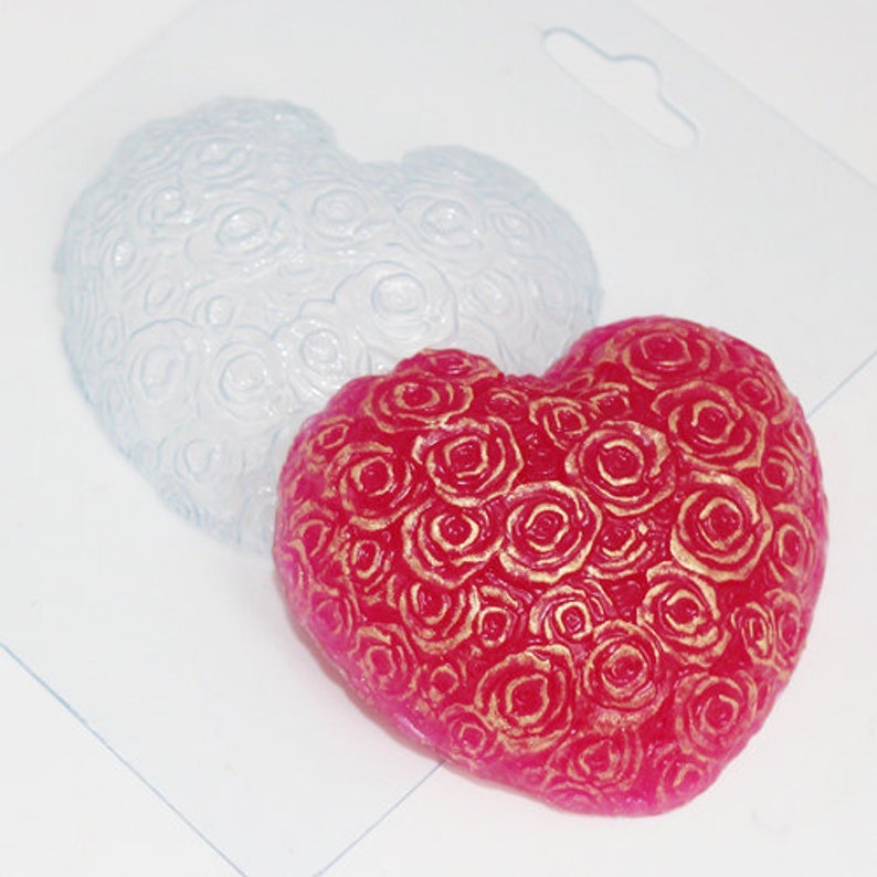 Rose mold rose heart mold plastic mold plastic molds roses Etsy