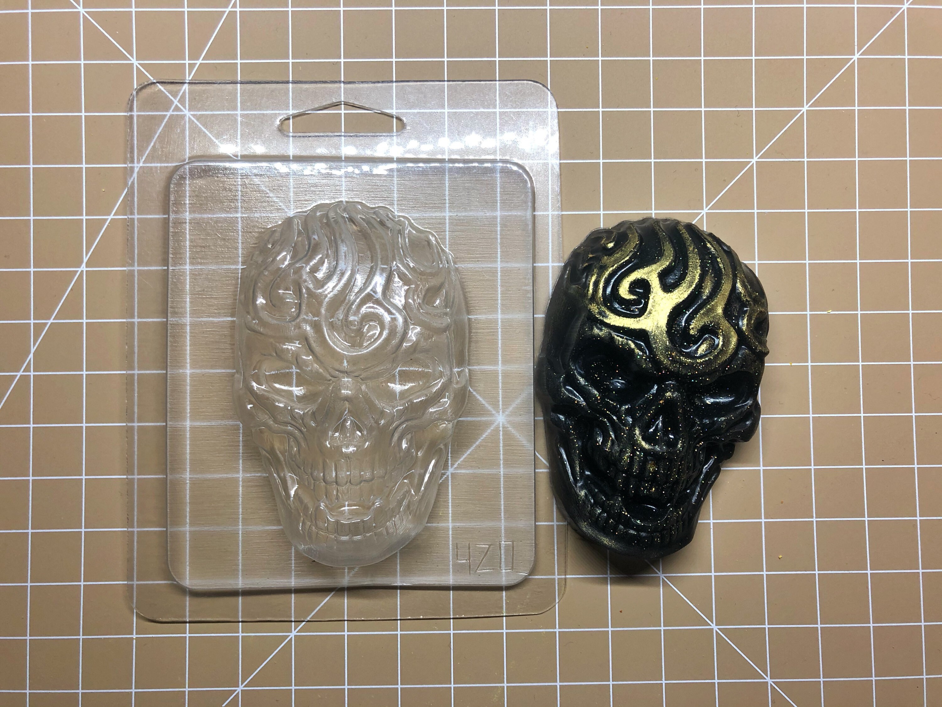 Skull Mold Resin Mold Halloween Mold Polymer Clay Mold Etsy