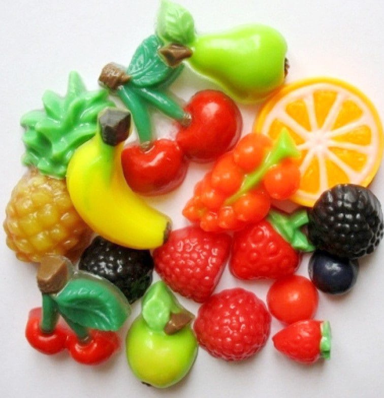 Fruit plastic mold polymer clay mold banana mold cherry Etsy